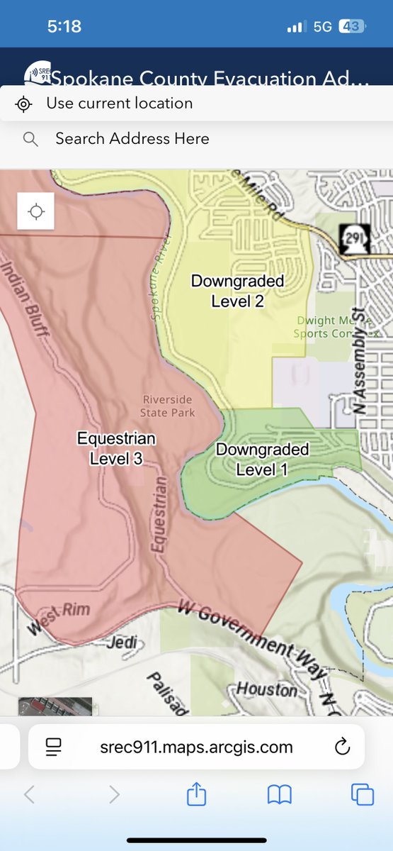 BREAKING UPDATE—

Some evacuation orders for the Aubrey White Fire near Riverside State Park have been downgraded.

Downgraded, Level 1 Evacuation, Get READY to leave! Spokane Fire District 10 has Downgraded the Wildland Fire evacuation status for residents living south of the VA