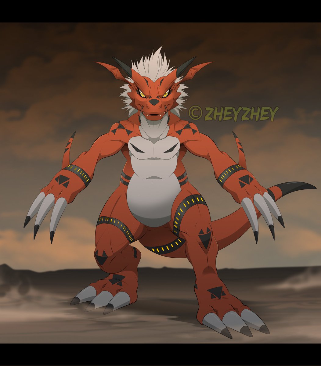 ZheyZheyArts's tweet image. Fan Art: Growlmon 

#Digimon #Growlmon