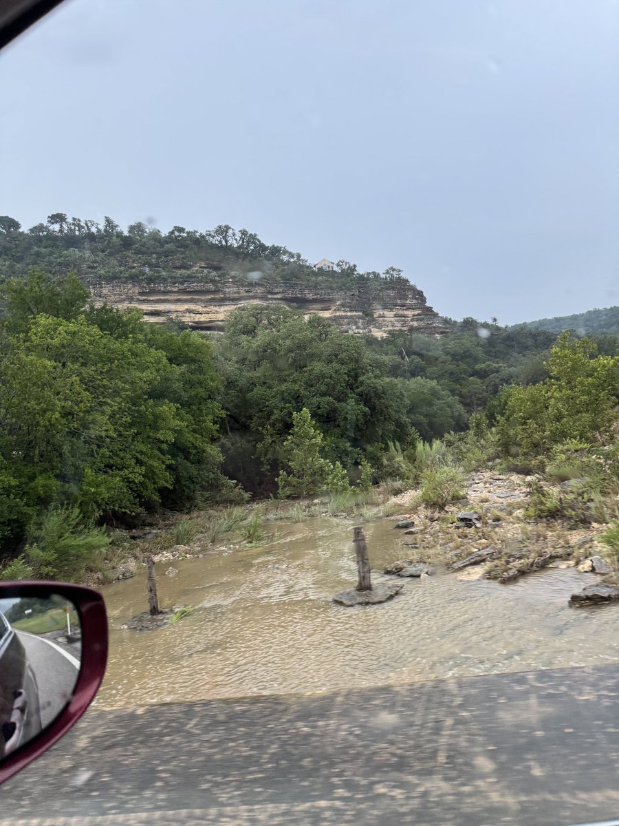 In the near 4 years I’ve lived in Texas, this is the first time I’ve seen water in Cibolo Creek with water. #txwx