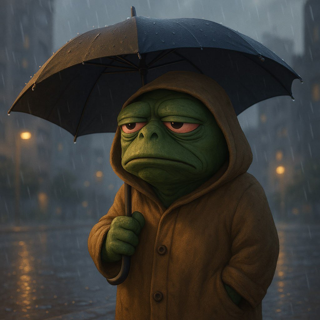 APEPE_MEME's tweet image. When it rains, APEPE doesn’t even blink.
Storms pass, and memes last.
☔️💚
