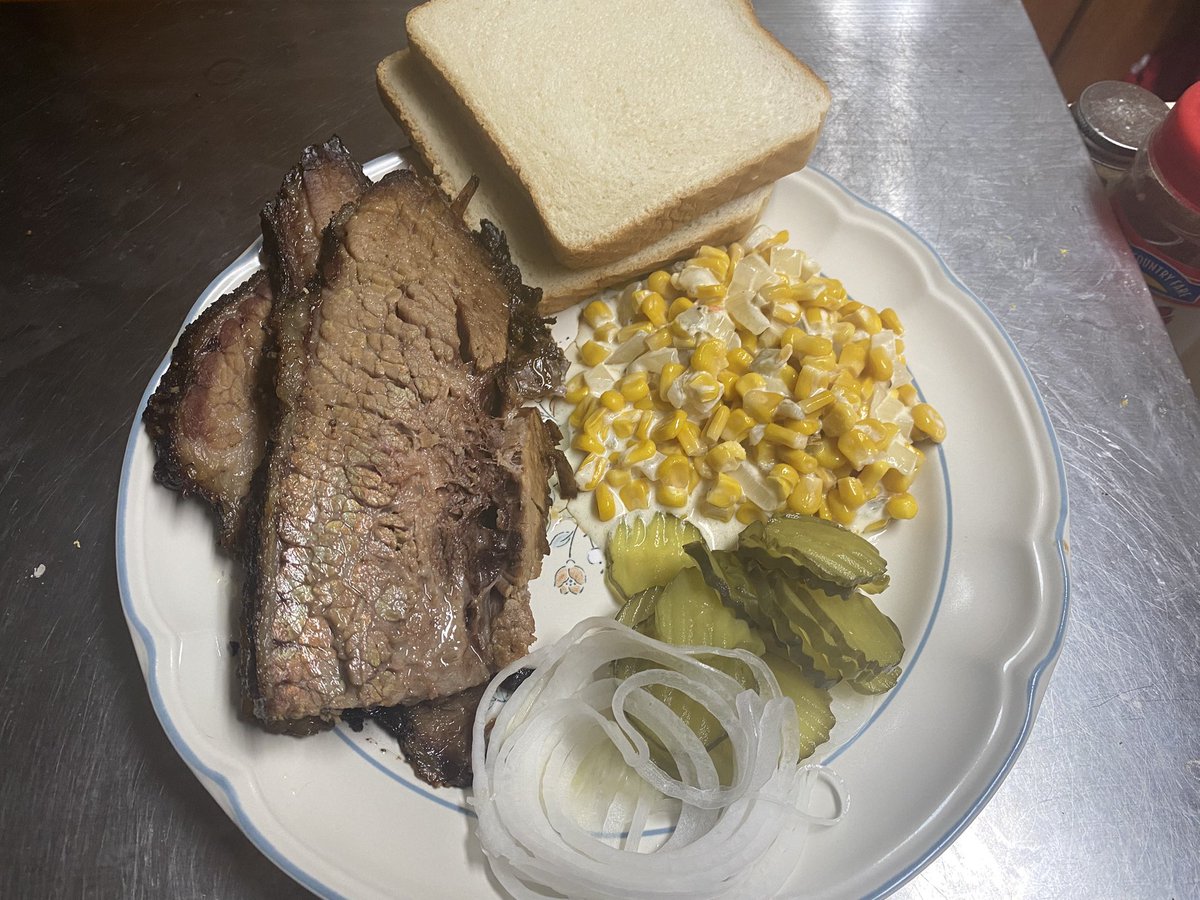 Brisket, creamed corn, and other BBQ sides

#EricNowCooks