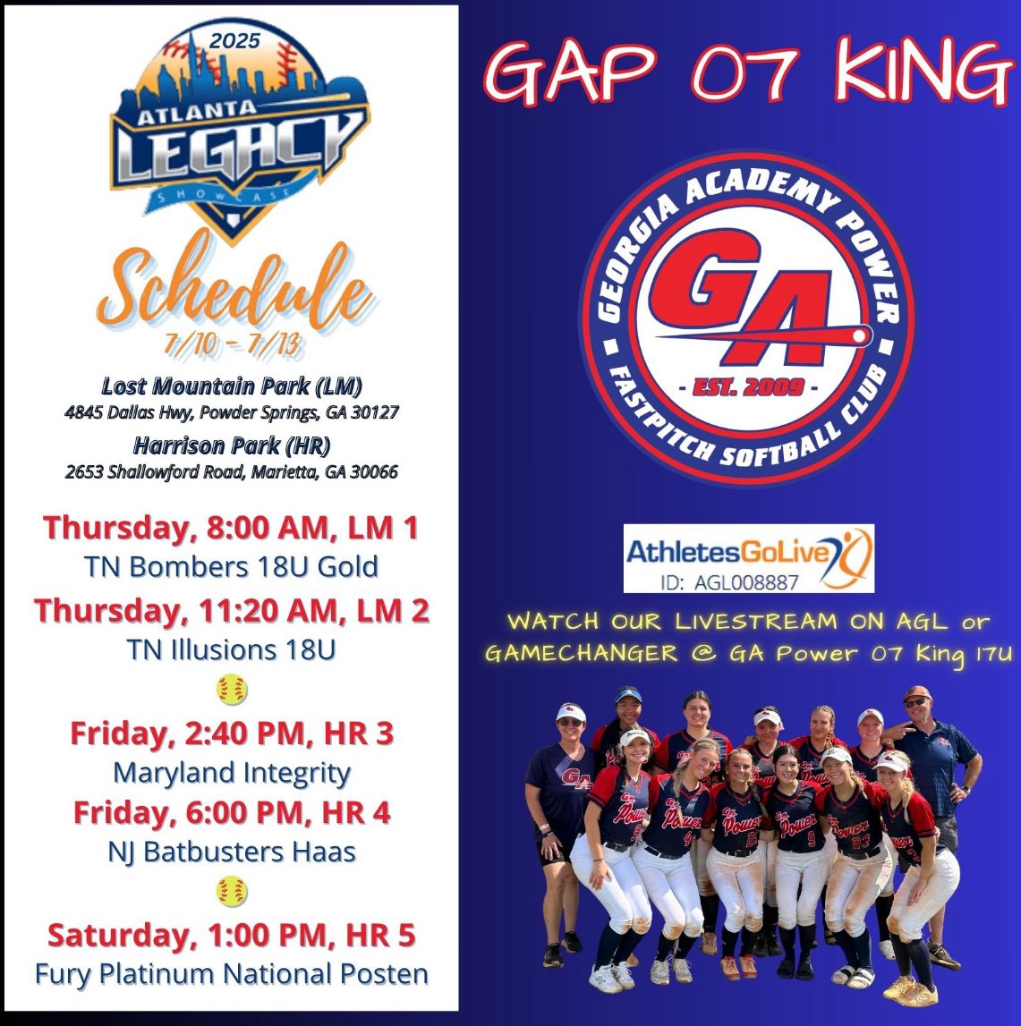 Reagan Patton (@_reagan_patton) on Twitter photo Hey Coaches come watch me and my team compete at the Atlanta Legacy Showcase!! <a href="/GAPKing07/">GA Power King 07</a> <a href="/SoftballDown/">Down South Softball</a> <a href="/ExtraInningSB/">EXTRA INNING SOFTBALL</a> Hey Coaches come watch me and my team compete at the Atlanta Legacy Showcase!! <a href="/GAPKing07/">GA Power King 07</a> <a href="/SoftballDown/">Down South Softball</a> <a href="/ExtraInningSB/">EXTRA INNING SOFTBALL</a>
