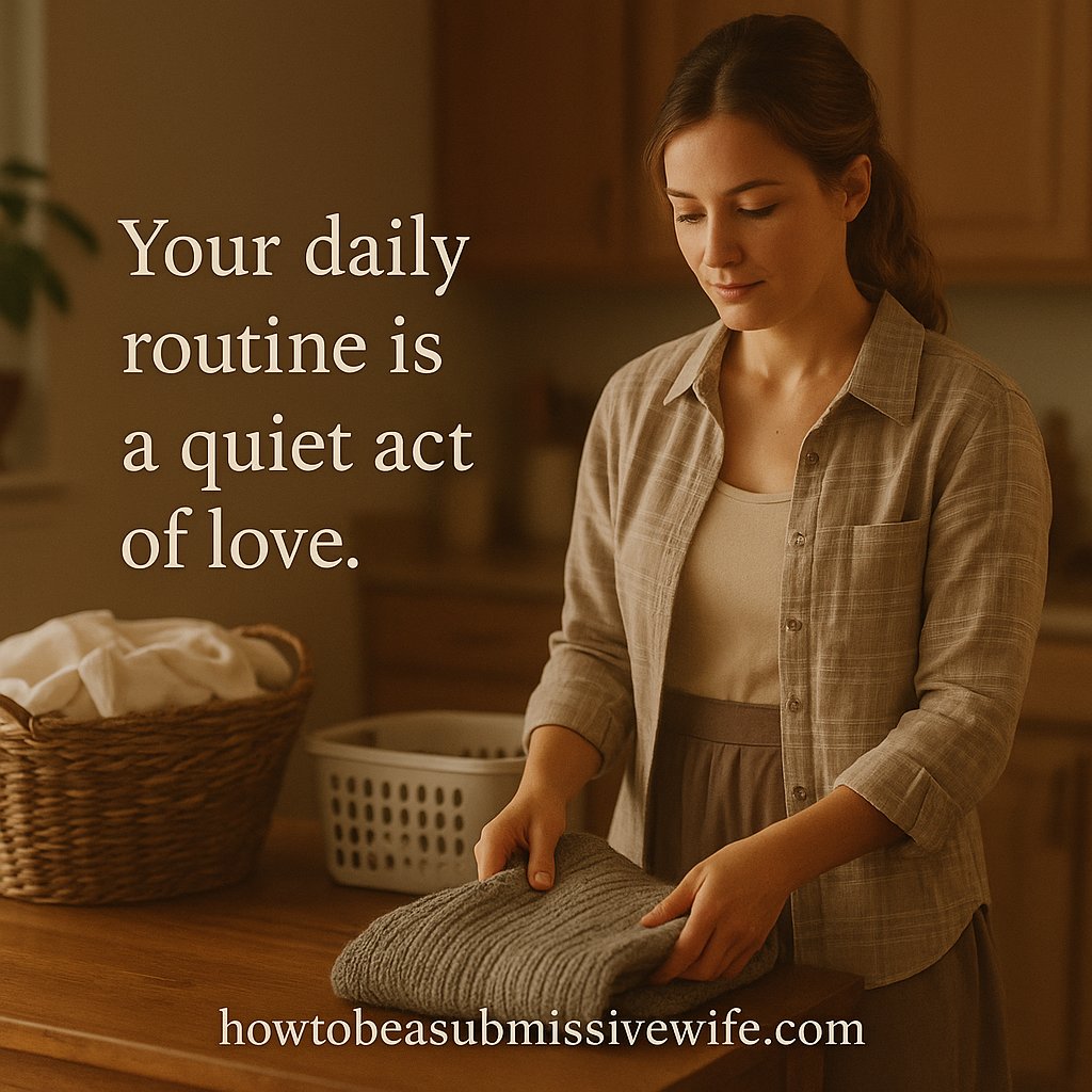 howtobeasubwife's tweet image. A well-run home brings peace. Your daily routine is a quiet act of love.
#submissivewife #homemaking #routinesmatter