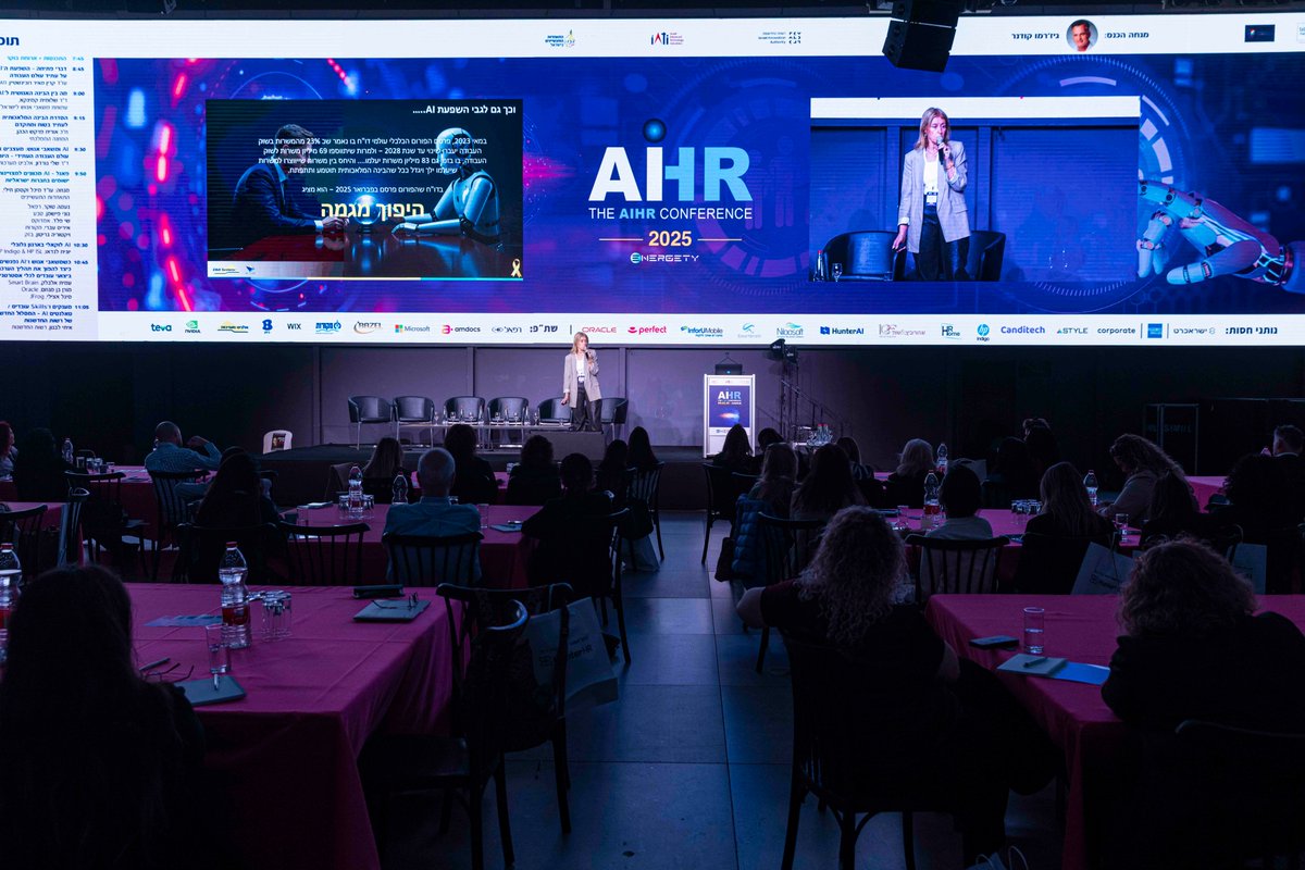 ElbitSystemsLtd's tweet image. Ever wonder how artificial intelligence is transforming the way we work and reimagining the concept of work itself?
In a world increasingly dominated by AI, the workplace is transforming at a rapid pace. Dr.Shelly Gordon, EVP of HR at Elbit Systems, shared her deep knowledge at…