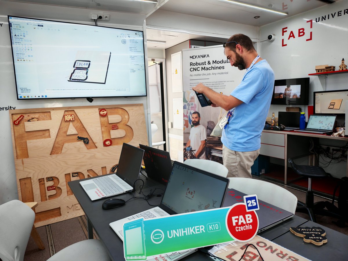 UNIHIKER's tweet image. Hello from FAB25 Czechia🇨🇿!
We’re inspired by all the amazing maker minds here.
Let’s connect💡— find us at B2.34 on July 7, 16:00–18:00!
#FabAcademy #Fab25 #FabLab #STEAM