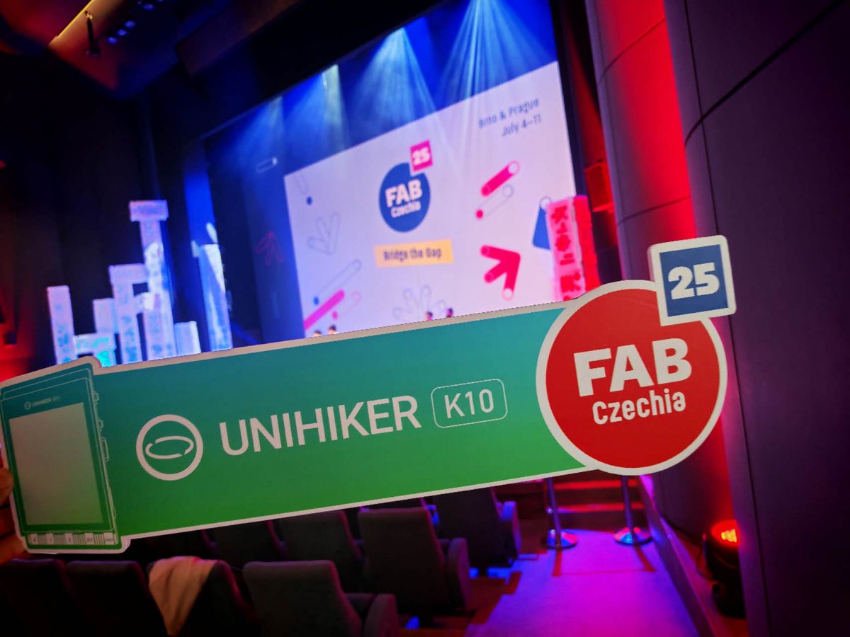UNIHIKER's tweet image. Hello from FAB25 Czechia🇨🇿!
We’re inspired by all the amazing maker minds here.
Let’s connect💡— find us at B2.34 on July 7, 16:00–18:00!
#FabAcademy #Fab25 #FabLab #STEAM