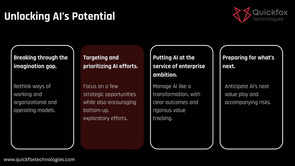 quickfoxtech's tweet image. In early 2025, AI sits at a point along the potential–reality continuum. Investments are growing, ambitions are rising—but so is a sense of the work that lies ahead.
Ready to lead the AI charge? Quickfox Technologies is here to guide your journey.
lnkd.in/dVQR4Qg7