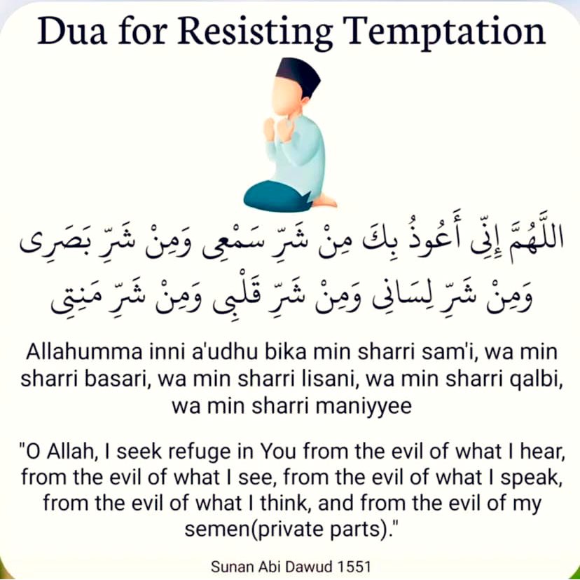 HaleematourS's tweet photo. Dua for resisting temptation… https://t.co/5x2z10fjz9