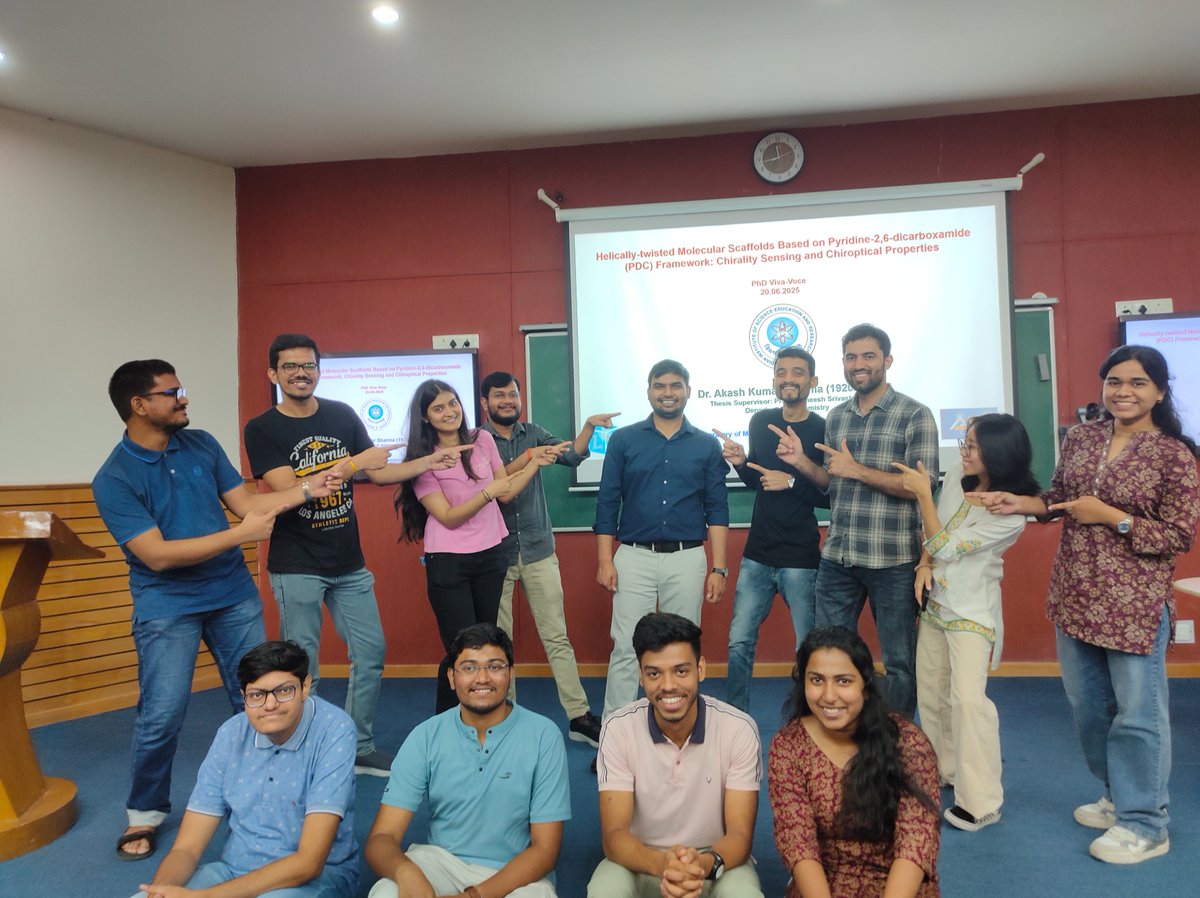 ASLab_iiserb's tweet image. Heartfelt congratulations to Dr. Akash Kumar Sharma for successfully defending his Ph.D. thesis! Wishing you all the best for your future endeavours. Special thanks to Dr. Supratim Banerjee for being the external examiner, and to all the committee members.