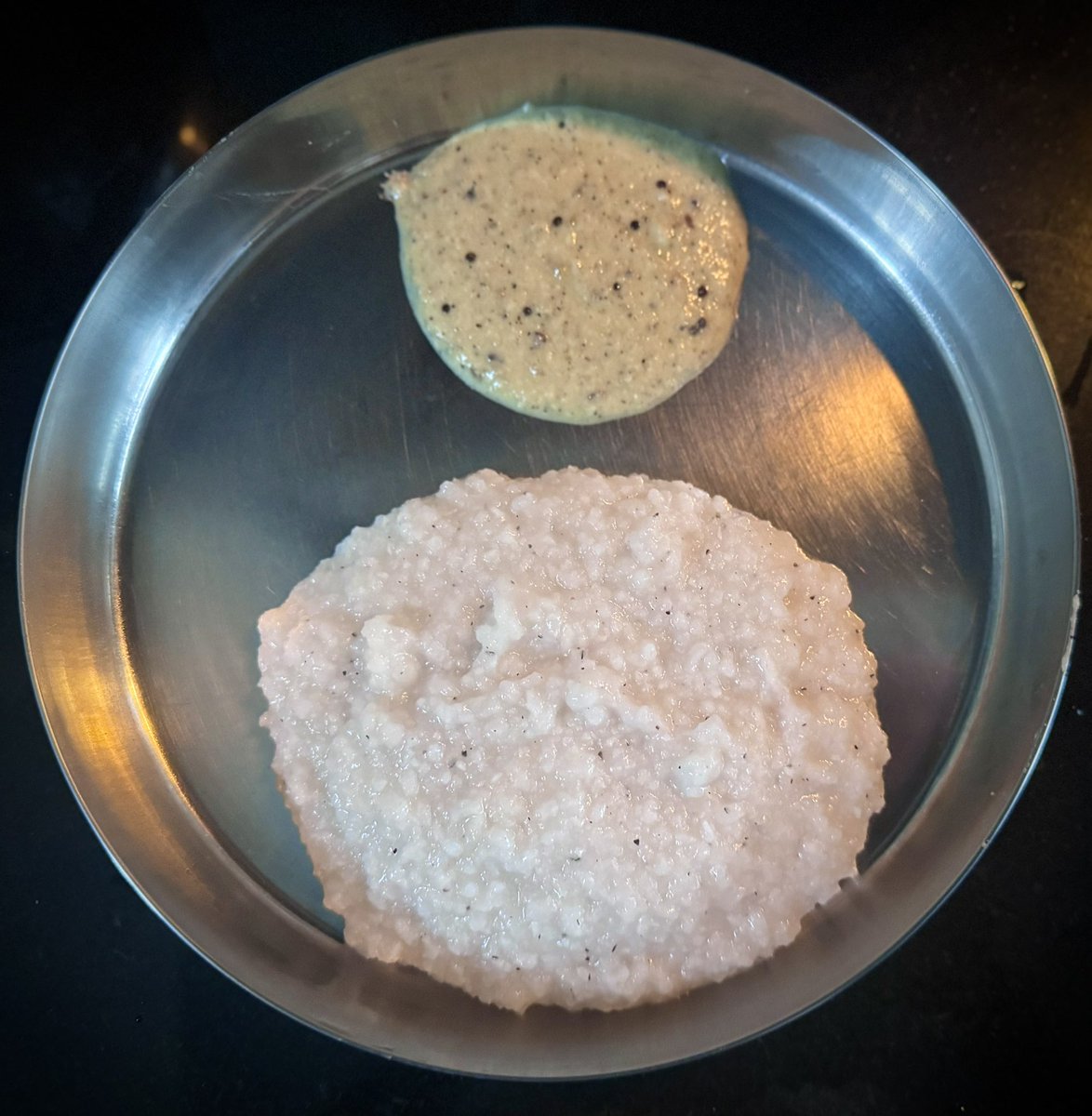 Parane … Ganji with uddina bele ( Urad) chutney 😋

Life is simple !