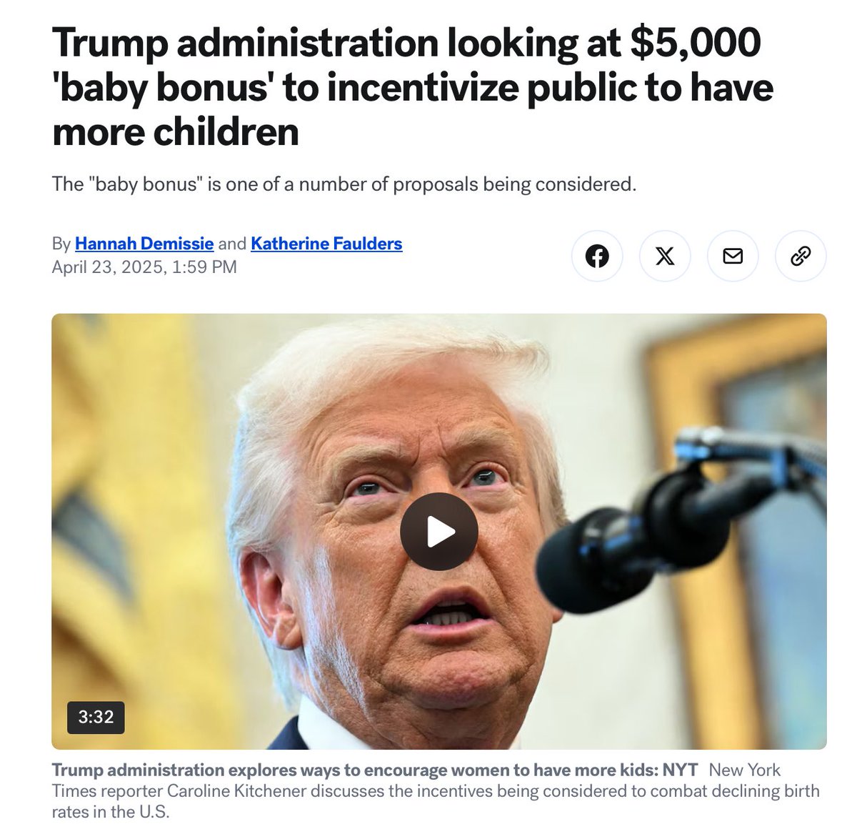 Bruce Lesley (@brucelesley) on Twitter photo <a href="/RapidResponse47/">Rapid Response 47</a> <a href="/RepJasonSmith/">Rep. Jason Smith</a> No, the promise on the Child Tax Credit was $5,000 from Vance of $5,000 for a baby bonus from Trump. The credit is only $2,200, which does not come close to covering inflation since 2017.
The Child Tax Credit you sponsored and passed in 2024 at least sought to mitigate “baby and <a href="/RapidResponse47/">Rapid Response 47</a> <a href="/RepJasonSmith/">Rep. Jason Smith</a> No, the promise on the Child Tax Credit was $5,000 from Vance of $5,000 for a baby bonus from Trump. The credit is only $2,200, which does not come close to covering inflation since 2017.
The Child Tax Credit you sponsored and passed in 2024 at least sought to mitigate “baby and