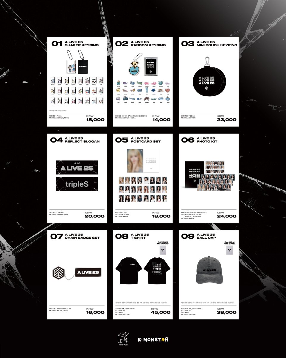 tripleS A Live 25 in Seoul OFFICIAL MD LIST & BENEFIT 현장 판매