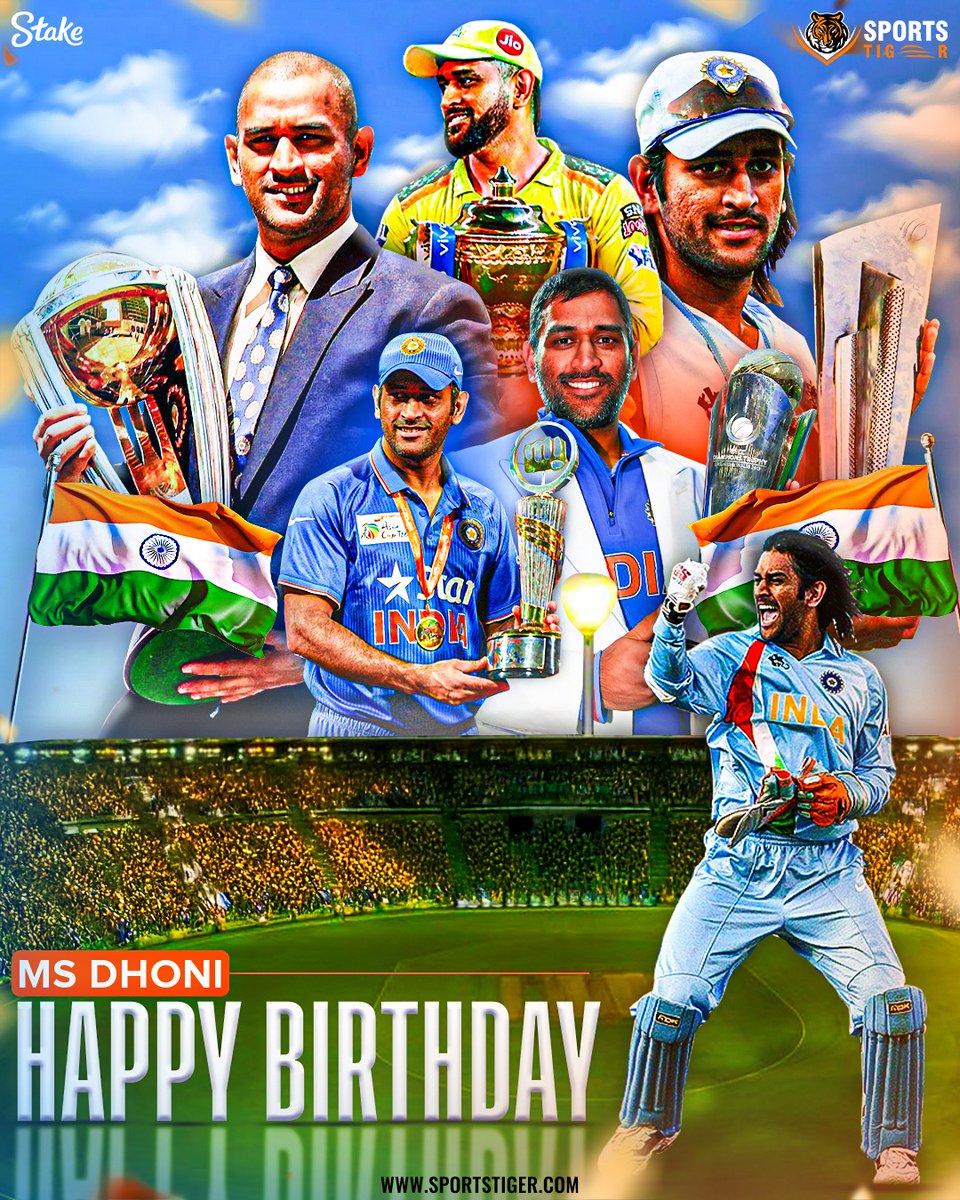 AyushAkarshit's tweet photo. "The man who finished games, led with silence, and inspired generations. Wishing the legend a very Happy 44th Birthday 🎂❤️,MSD!" 
#HappyBirthdayMSDhoni
#MSDhoni𓃵
#HappyBirthdayDhoni
#DhoniForLife https://t.co/CQa5uhqNec