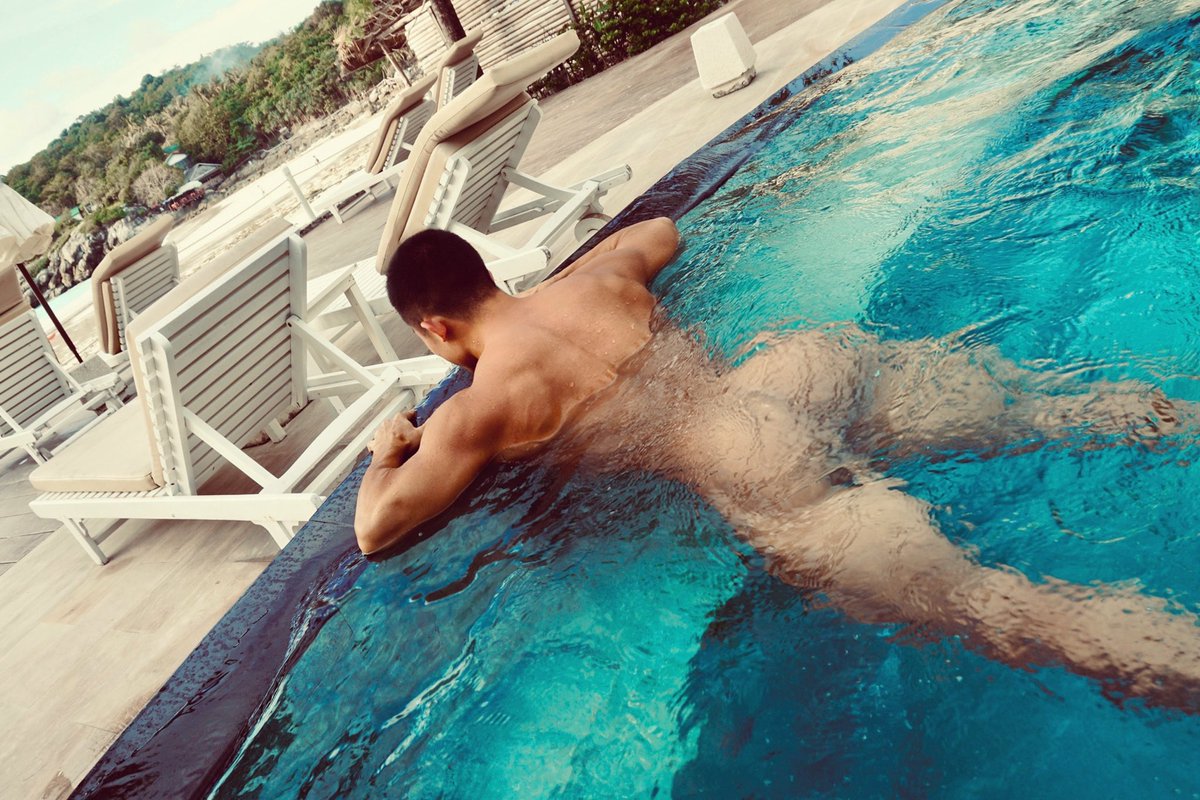This is your monster cooling in the pool.