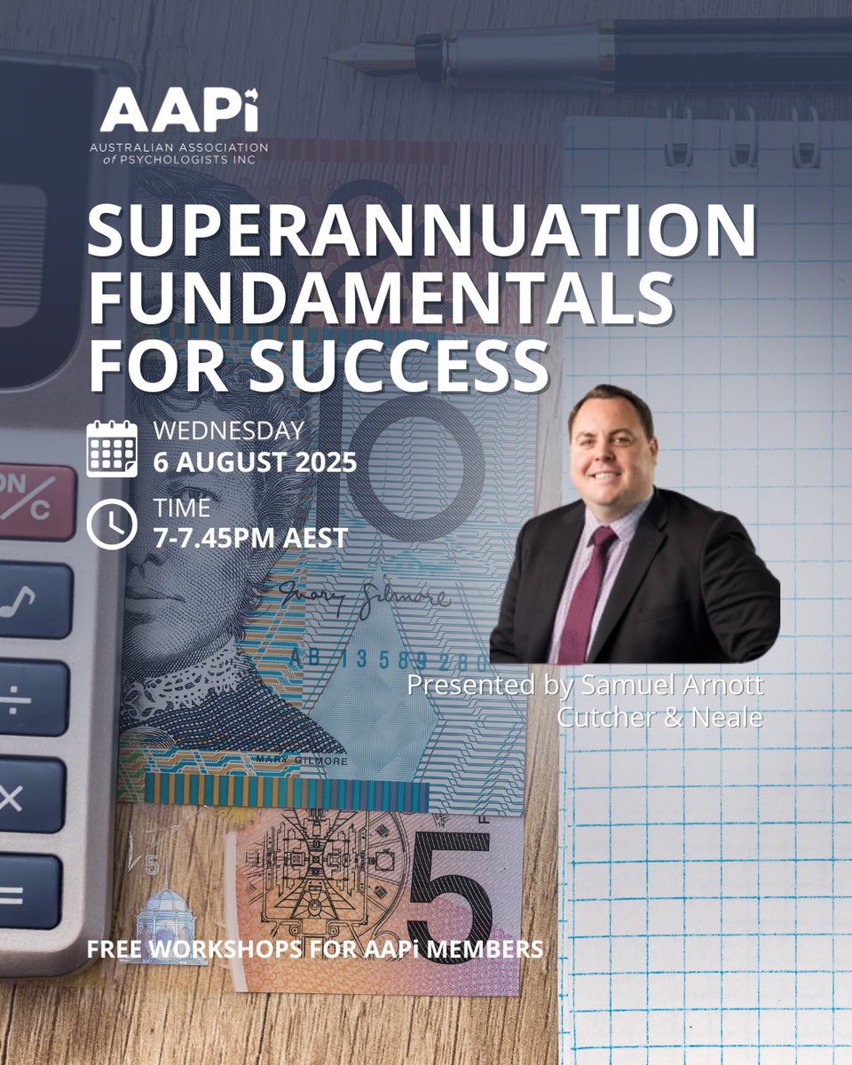 In this practical session Samuel Arnott from Cutcher &amp; Neale will cover the benefits of super that most professionals overlook, how to use super to grow your wealth, and making the most of good debt and asset protection.

Register here: ow.ly/m2SR50W8P3b
