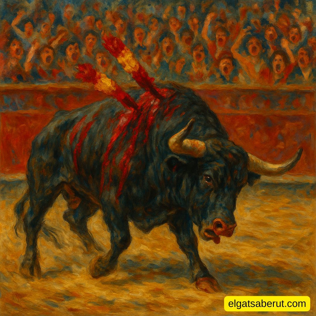 Arriben els #Sanfermines2025 i de nou una pregunta assalta els nostres caps. Pateixen els toros a la plaça? El procés de lídia es tracta d’una pràctica que culmina amb la mort lenta de l’animal, el qual es manté conscient durant la llarga agonia. Aquest procés s'estructura en