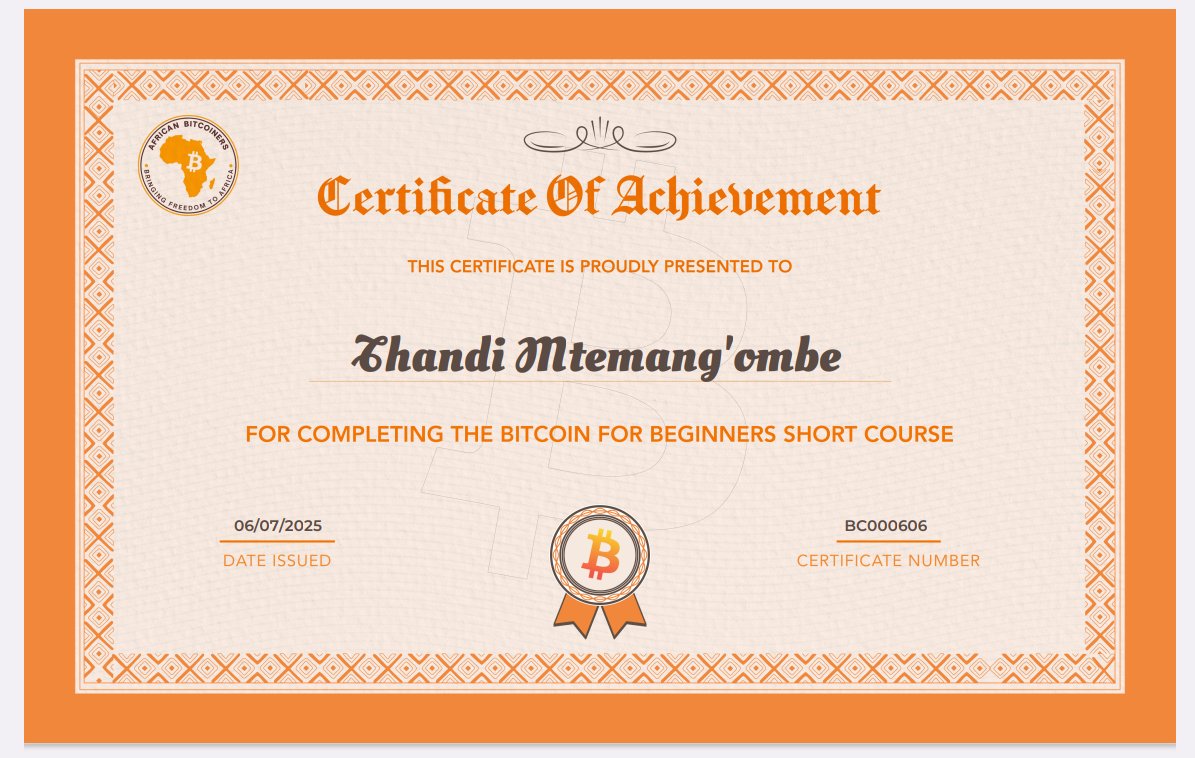 codaMW's tweet image. Phase1: Educate ✅
Phase2: Adopt 💃
Phase: Scale 🏁
@afribitcoiners @TrezorAcademy @MyfirstBitcoin_
@btrust_builders @BitcoinBoma @DigiOats @Satoshi53_ @citrusrate @thecore21m @Bitcoinbeach
@planb_network
geyser.fund/project/womeno…