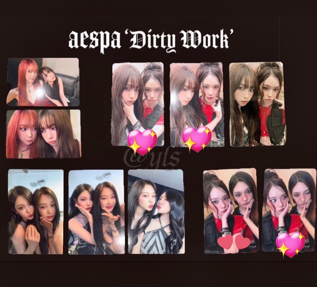 aespa カリナ ウィンター Dirty Work ワーナー 3枚 トレカ