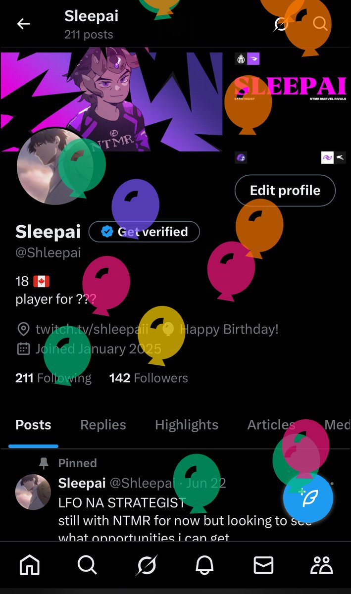 Shleepai's tweet image. Balloons time