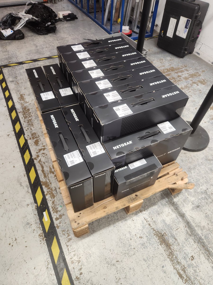 Switching up a gear (literally).
This is the first of a few pallets as we’ve just added more Netgear AV line switches to our stock – because events aren’t just about bandwidth, they’re about resilience, precision, and control.

Enterprise-grade, event-ready.