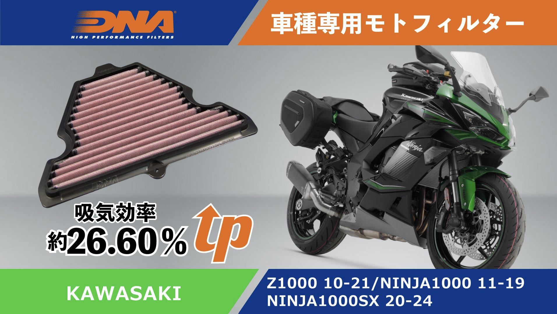 アクティブ DNA モトフィルター　PK-2105　エアフィルター　カワサキ 株式会社アクティブ【公式】 on X: 