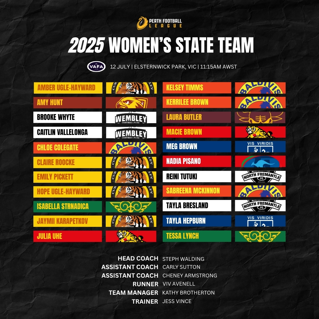 The 2025 PFL State Team are LOCKED in 🔒

The teams head east to take on the VAFA this Saturday! 

Stream it 🎥 streamer.com.au/league/pfl