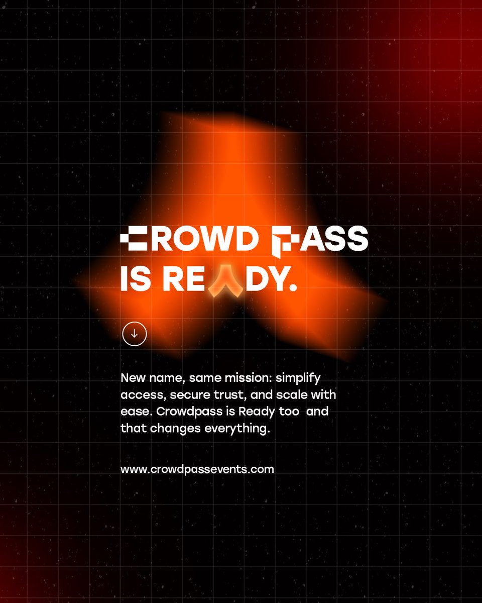 Crowdpass (@crowd_pass) on Twitter photo 🚀 Crowdpass is Ready— and so are you!
With Argent’s bold rebrand to <a href="/ready_co/">Ready (Formerly Argent)</a> we’re entering a new era of onchain identity and smart wallet technology. Here’s what it means for you as a Crowdpass user:
✅ Smoother onboarding: Ready brings faster, simpler wallet creation for 🚀 Crowdpass is Ready— and so are you!
With Argent’s bold rebrand to <a href="/ready_co/">Ready (Formerly Argent)</a> we’re entering a new era of onchain identity and smart wallet technology. Here’s what it means for you as a Crowdpass user:
✅ Smoother onboarding: Ready brings faster, simpler wallet creation for