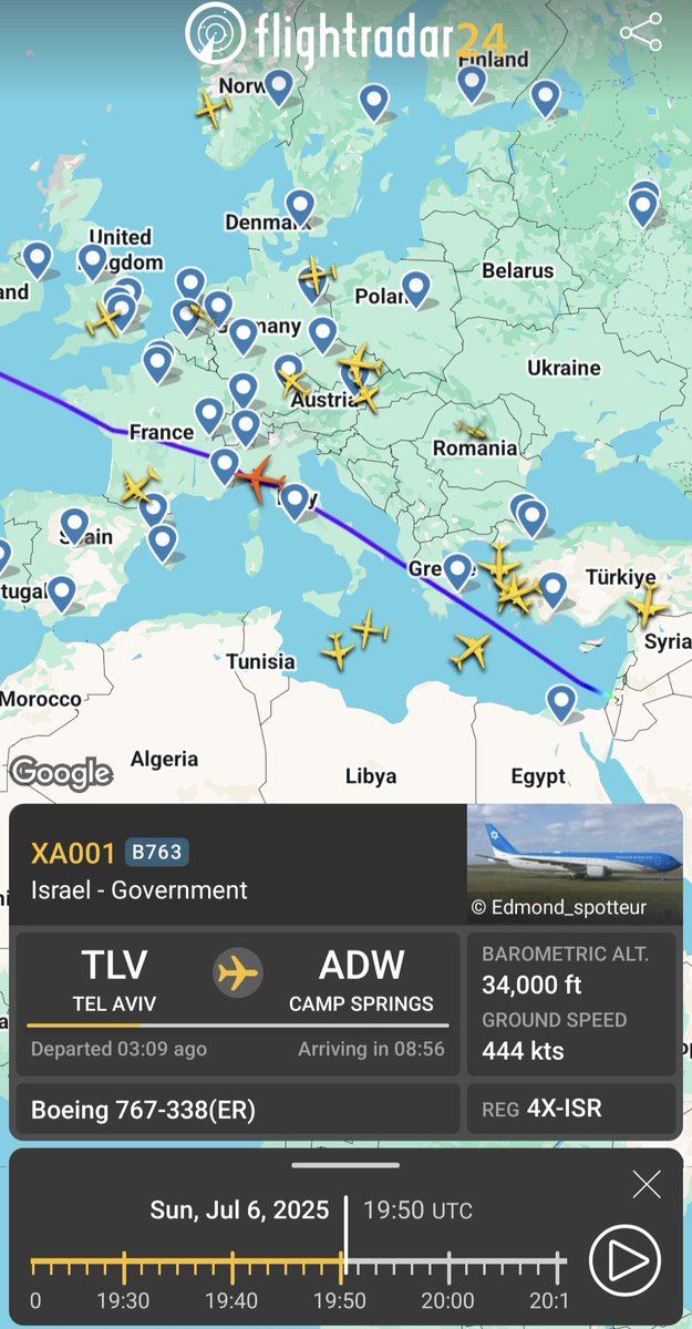 genocidefree_cy's tweet image. 🚨Breaking: War criminal Benjamin Netanyahu has just landed in the US to meet with President Trump.
The "Wing of Zion" passed through the airspaces of Cyprus, Greece, Italy and France.