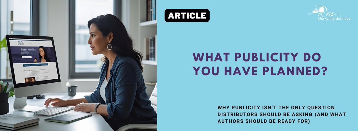 RMMarketingServ's tweet image. Publicity matters, but it won’t sell your book on its own.
A smart marketing strategy includes clear positioning, realistic sales goals & multiple ways to reach readers.
Why distributors should ask more than “What publicity do you have planned?”
rmmarketingservices.com/blog/what-publ…