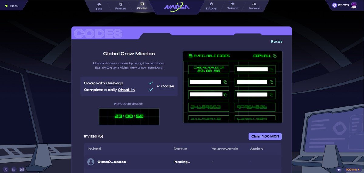 i have 5 codes to access <a href="/0xNADSA/">NADSA</a> if you need the codes just interact

random picker will coming👁️👁️