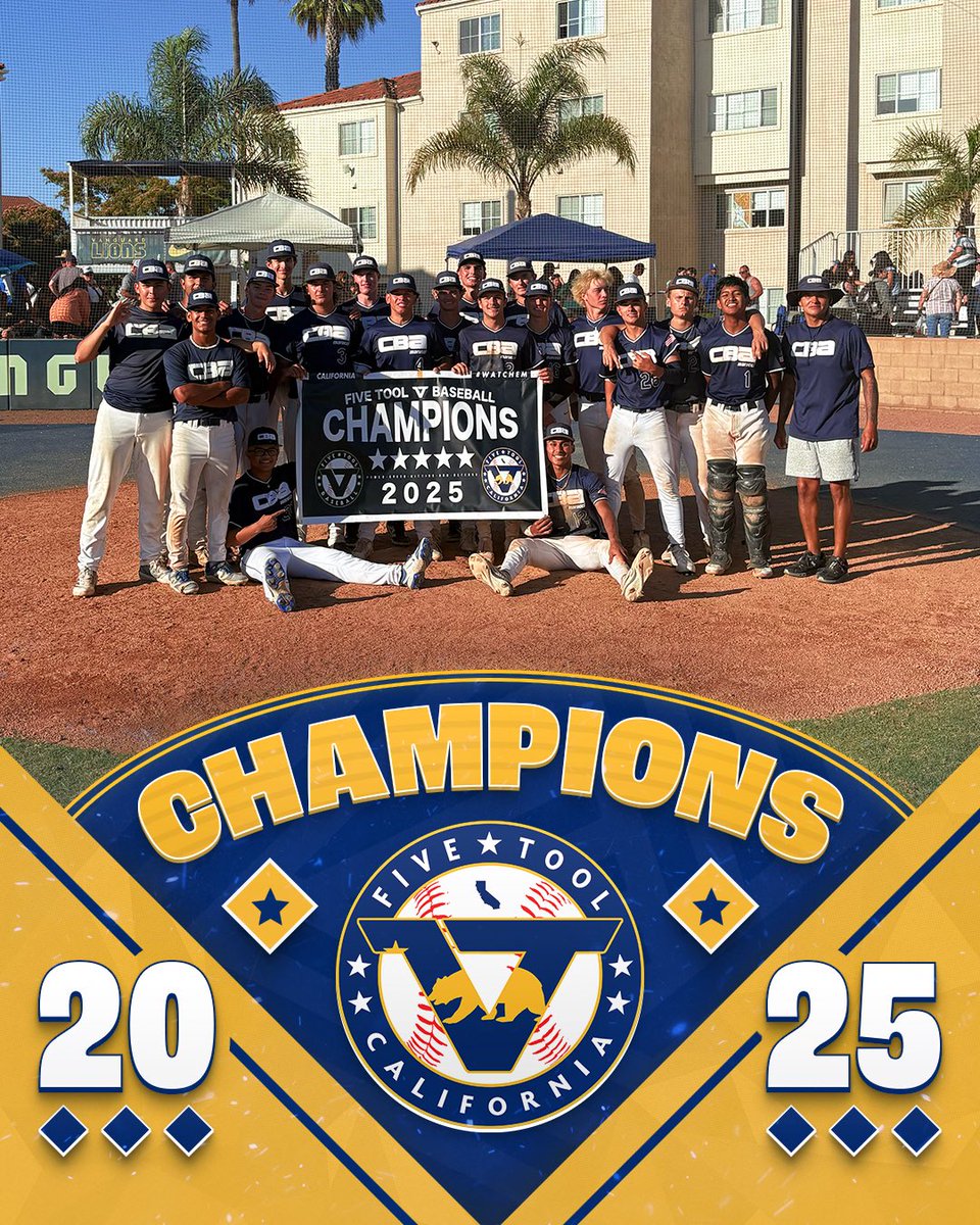Five Tool California (@fivetoolca) on Twitter photo 🏆CHAMPIONS🏆
Congrats to <a href="/CBAMarlins/">CBA Marlins</a> 2026 on winning the 17U Division of the <a href="/FiveTool/">Five Tool Baseball</a> California SoCal <a href="/AZFallClassic/">AZ Fall Classic</a> Qualifier!
#WatchEm 🏆CHAMPIONS🏆
Congrats to <a href="/CBAMarlins/">CBA Marlins</a> 2026 on winning the 17U Division of the <a href="/FiveTool/">Five Tool Baseball</a> California SoCal <a href="/AZFallClassic/">AZ Fall Classic</a> Qualifier!
#WatchEm