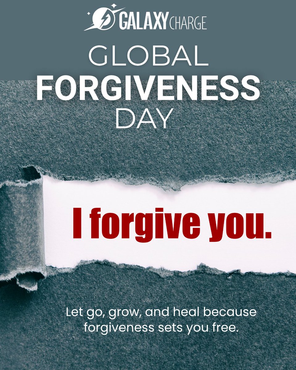 GalaxyCharge_EV's tweet image. 🌍✨ Today is Global Forgiveness Day! Let go, forgive, and set your heart free. Every act of forgiveness brings us closer together. 💖🤝 #ForgiveAndGrow #SendDM #galaxychargeapp #EVLife #electricvehicles #sustainableliving #PlugInHybrid #PlugIntoTheFuture #galaxycharge