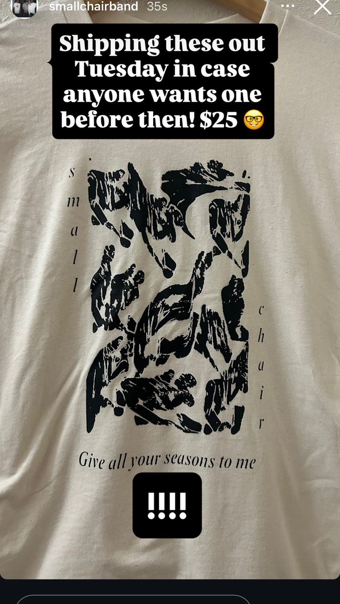 Smalltide_'s tweet image. Shipping some Small Chair shirts out Tuesday if anyone wants to buy one before then!