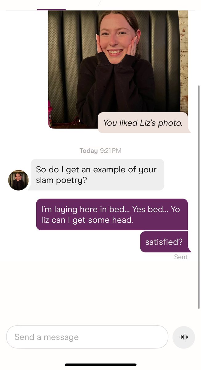 Wonder if Liz liked my Poem. Thoughts?