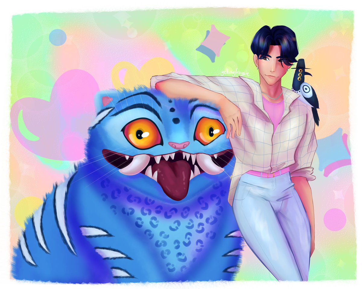 I had to draw my boy Jinu and his emotional support animals 💖
.
🐸🥤🐸
#KPOPDEMONHUNTERS #jinu #sajaboys #derpy #sussy #kpop #SODAPOP