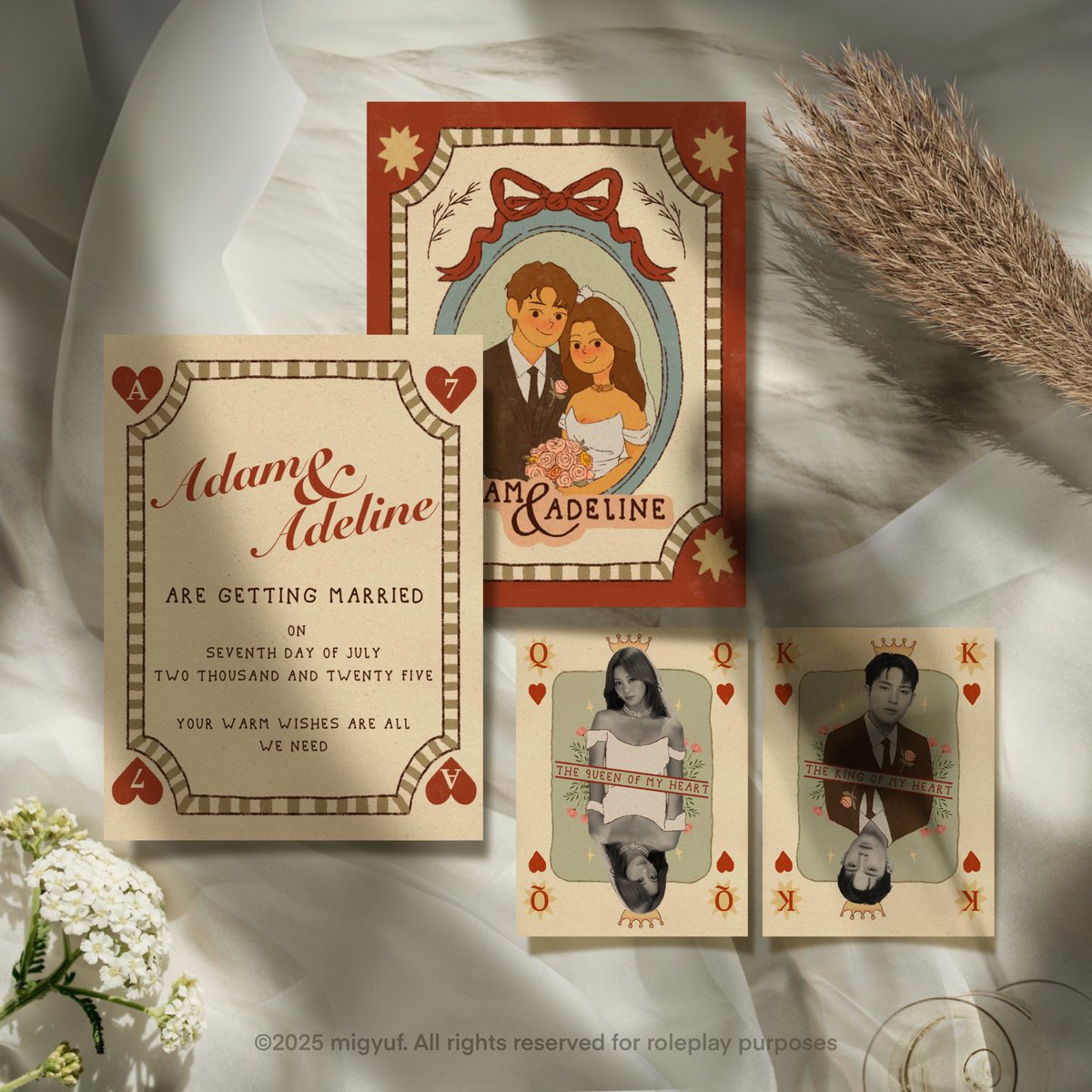 ⠀        
⠀        With hearts full of love in our hands,
⠀        we’re delighted to share our 𝙬𝙚𝙙𝙙𝙞𝙣𝙜.
⠀        On the 7th of July 2025,
⠀        𝘼𝙙𝙖𝙢 &amp; 𝘼𝙙𝙚𝙡𝙞𝙣𝙚 will vow a lifetime of love.
⠀        Two souls, one story—written in grace.
⠀