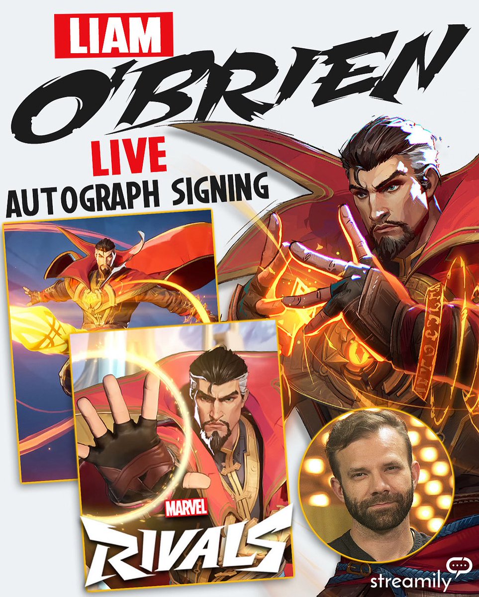 VoiceOfOBrien's tweet image. After crossed wires last week, all set to do a little live signing with @StreamilyLive tomorrow at 11am PST! Stop on by! streamily.com/liamobrien