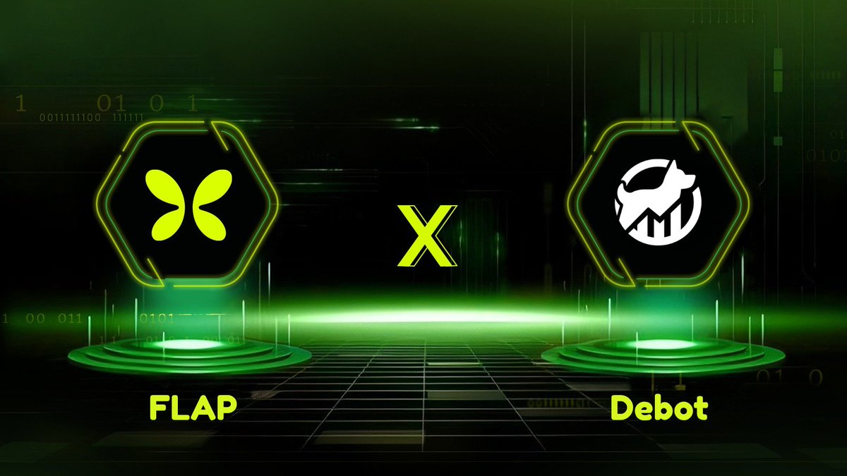 Flap x <a href="/DitingData/">DeBot</a> 🤝
Meet DeBot: your AI-powered DeFi assistant for smart crypto insights and seamless on-chain investments. Now integrated with Flap for instant signals and ultra-smooth on both WEB and mobile trading.

No matter where you are, get real-time alpha, catch the