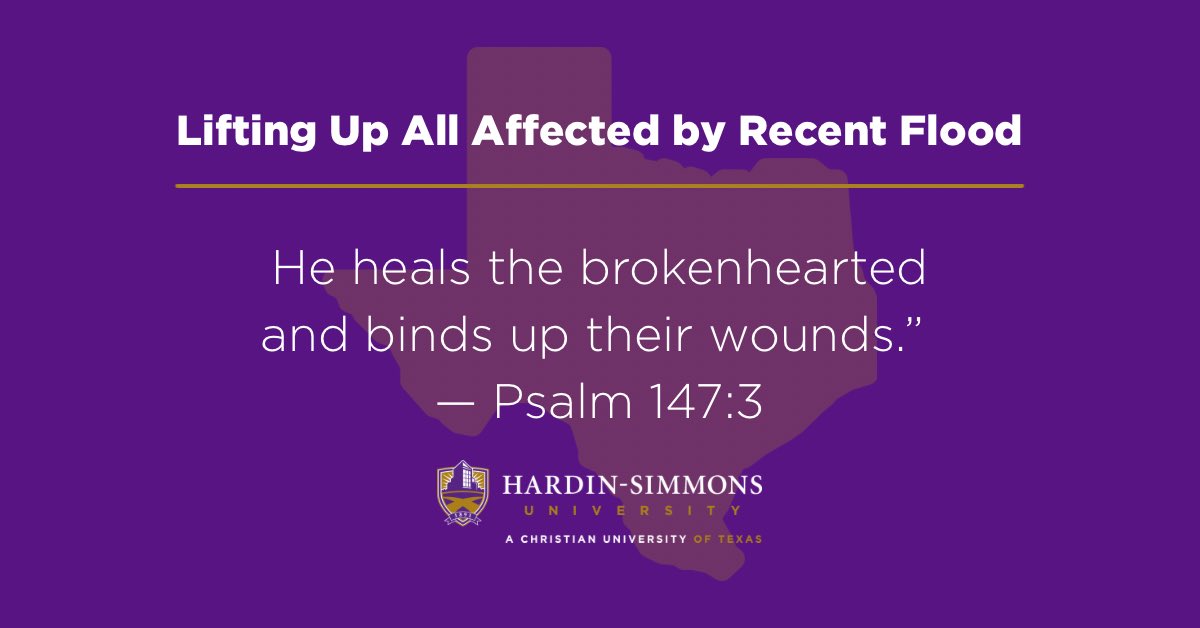 HSUTX's tweet image. We’re thinking of all those affected by the recent flooding across Central Texas. Our prayers are with everyone impacted, including the students, faculty, staff, alumni, and friends in our community who have ties to the region. We invite others to join us in lifting up all those…