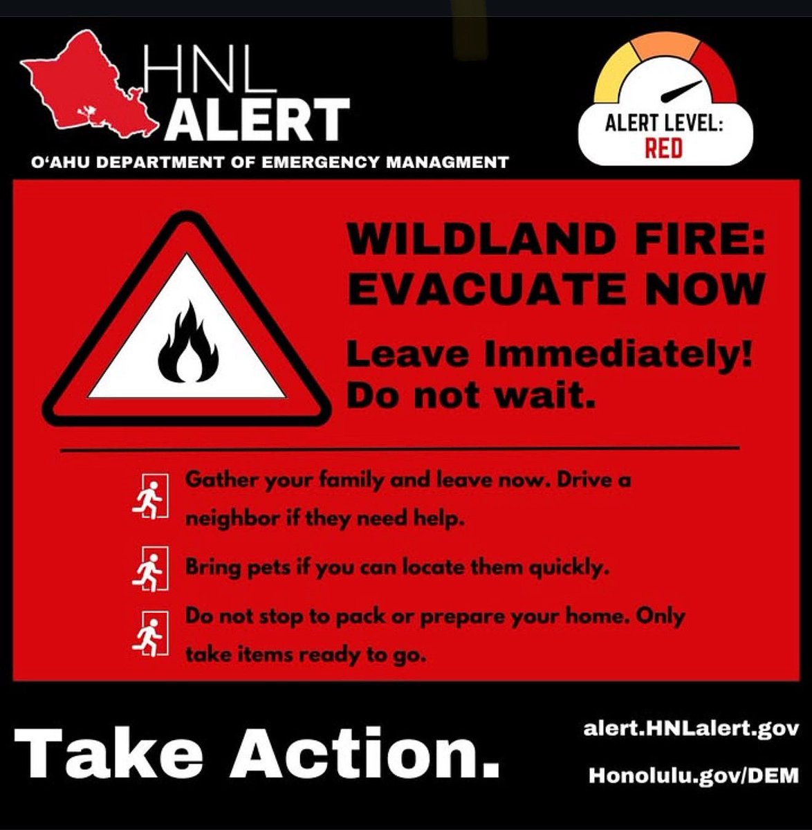 island985fm's tweet photo. HNL ALERT: Mandatory Evacuation Order for Maili Mauka of Kulaaupuni Rd due to WILDLAND FIRE. This is a developing story. 

#island985 #iheartradio #mailimaukafire #breakingnews https://t.co/hmu651V94o