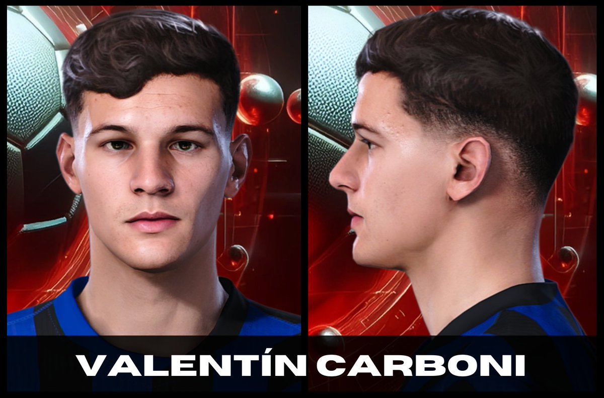 TobFacemaker's tweet photo. VALENTÍN CARBONI - PES 2021 Face
#PES2021 #facemaking #Inter
https://t.co/JOKH7AJG1Z https://t.co/PglOuRjOgH
