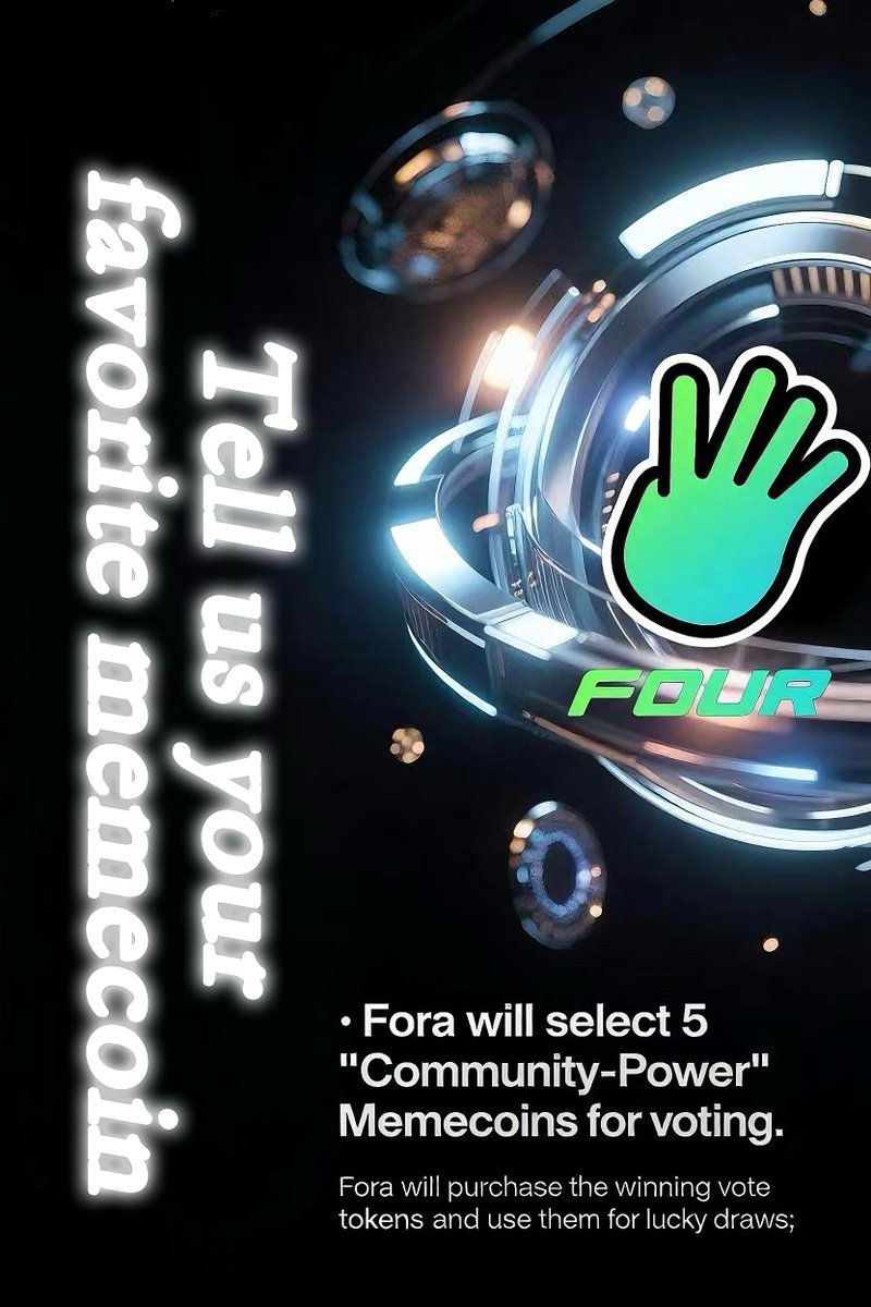 four_meme_CS's tweet image. 🤔Fora has been thinking about a lot of interesting things recently, such as giving more exposure to community-driven Memecoins and giving our fans some small benefits from Fora. 

📍Take action now：（❤+RT）
 ·Let us know your favorite Memecoin in the comments within 24 hours.