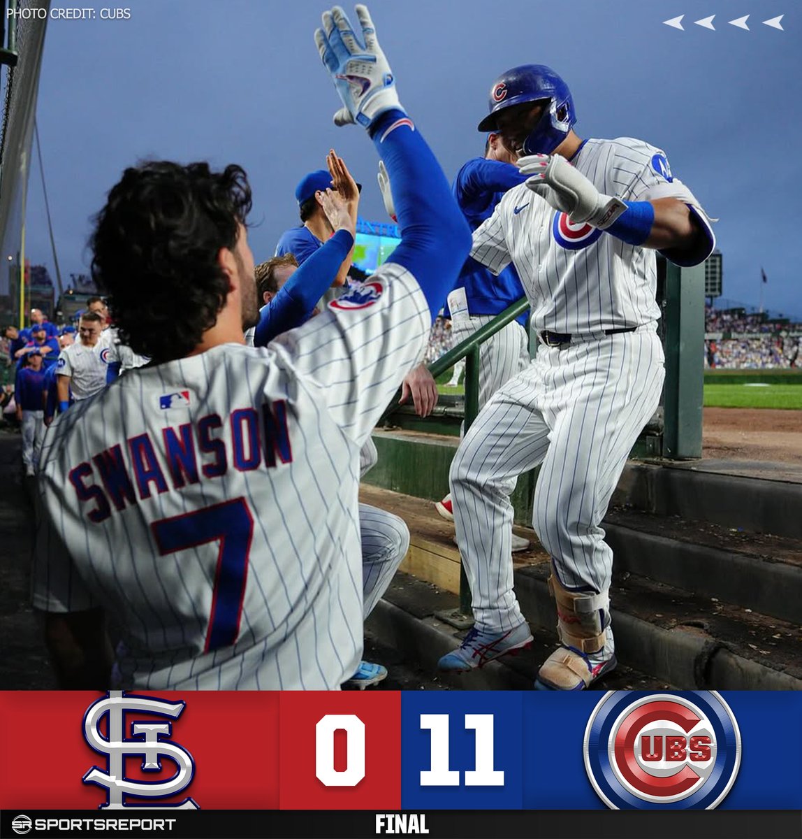 InsidetheIvy's tweet image. CUBS WIN!!! Chicago shuts out and dominates the Cardinals for the series win!! #NorthsideVibe