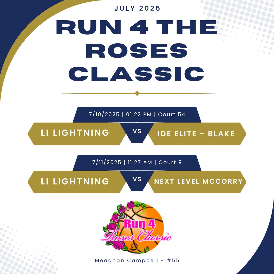 Meaghan Campbell (@m_campbell2026) on Twitter photo One last ride to Kentucky.
Long Island Lightning is heading to <a href="/TFNsRun4Roses/">TFN's Run 4 Roses</a> and we want to 👀 everyone courtside!
<a href="/gsolch23/">Gianna Solch</a> <a href="/tonibianco_/">toni bianco</a> <a href="/CatherineP2764/">Catherine Piccininni</a> <a href="/Gregg_flynn/">Lightning Basketball</a> One last ride to Kentucky.
Long Island Lightning is heading to <a href="/TFNsRun4Roses/">TFN's Run 4 Roses</a> and we want to 👀 everyone courtside!
<a href="/gsolch23/">Gianna Solch</a> <a href="/tonibianco_/">toni bianco</a> <a href="/CatherineP2764/">Catherine Piccininni</a> <a href="/Gregg_flynn/">Lightning Basketball</a>