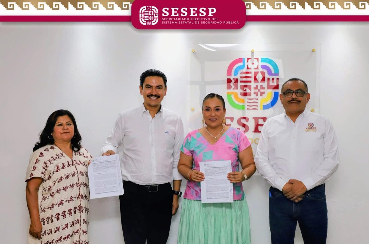 Recibimos al presidente municipal de nuestra Capital Oaxaca de Juárez, Raymundo Chagoya, para suscribir un convenio que otorga estímulos fiscales en las Evaluaciones de Control de Confianza de los elementos de policía municipal.