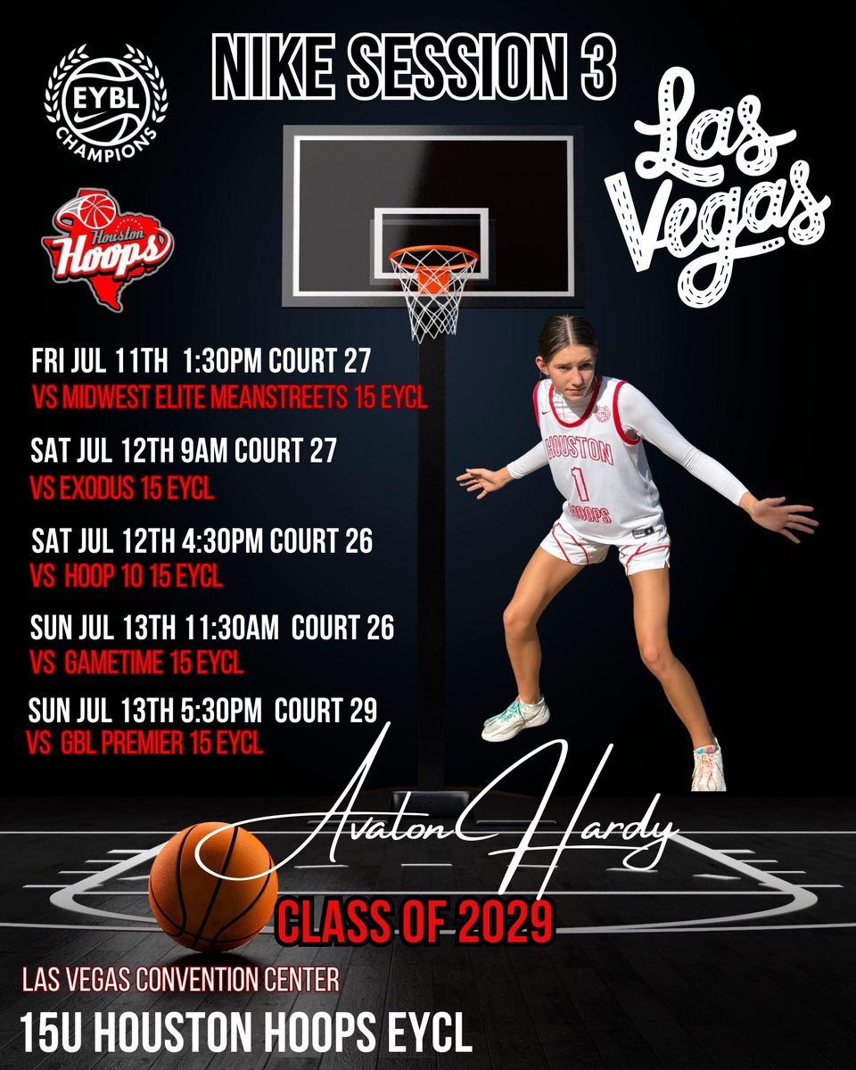 Avalon Hardy (@avalonhardy_) on Twitter photo Heading to Vegas this week for 🏀
Nike session 3
<a href="/HHoopsCTXGBB/">Lady Houston Hoops CenTx</a>
#niketournamentofchampions #niketoc #roadtochi #nikegirlsbasketball #nikebasketball #nikeeybl #nikeeycl
<a href="/NikeGirlsEYBL/">Nike Girls EYBL</a> <a href="/nikegirlseycl/">Nike Girls EYBL Champions League</a> <a href="/niketoc/">Nike Tournament of Champions</a> Heading to Vegas this week for 🏀
Nike session 3
<a href="/HHoopsCTXGBB/">Lady Houston Hoops CenTx</a>
#niketournamentofchampions #niketoc #roadtochi #nikegirlsbasketball #nikebasketball #nikeeybl #nikeeycl
<a href="/NikeGirlsEYBL/">Nike Girls EYBL</a> <a href="/nikegirlseycl/">Nike Girls EYBL Champions League</a> <a href="/niketoc/">Nike Tournament of Champions</a>