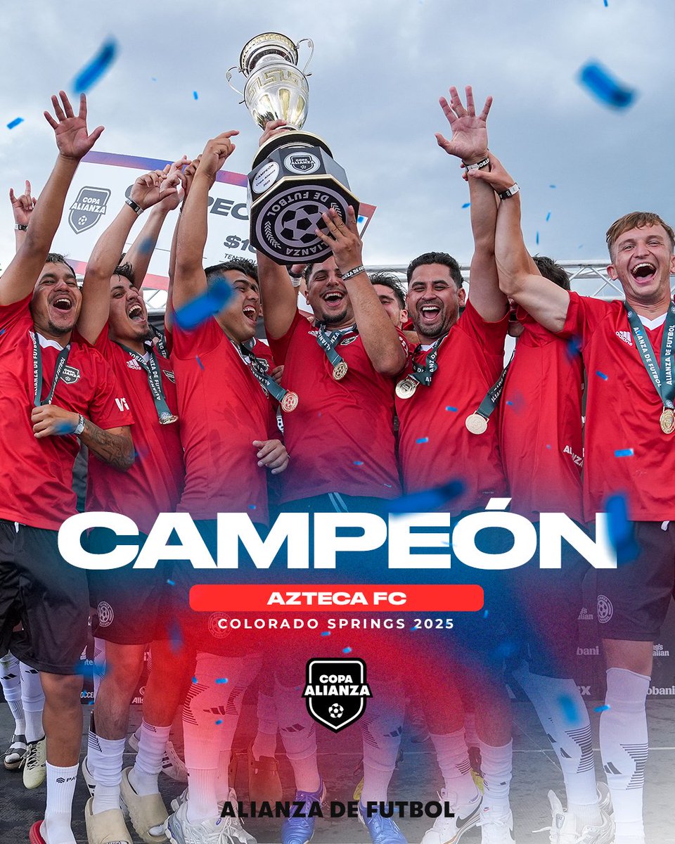 Azteca FC mostró toda su categoría y conquistó una vez más la Copa Alianza en Colorado Springs 

¡A celebrar! 

#AlianzaDeFutbol