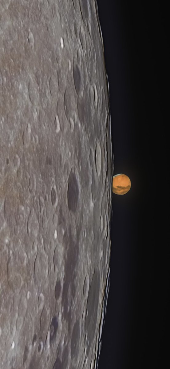 AJamesMcCarthy's tweet image. Our next two destinations in the solar system, both in one photo captured December 2022 from my backyard.

Hard to imagine a more incredible adventure than landing on another world.