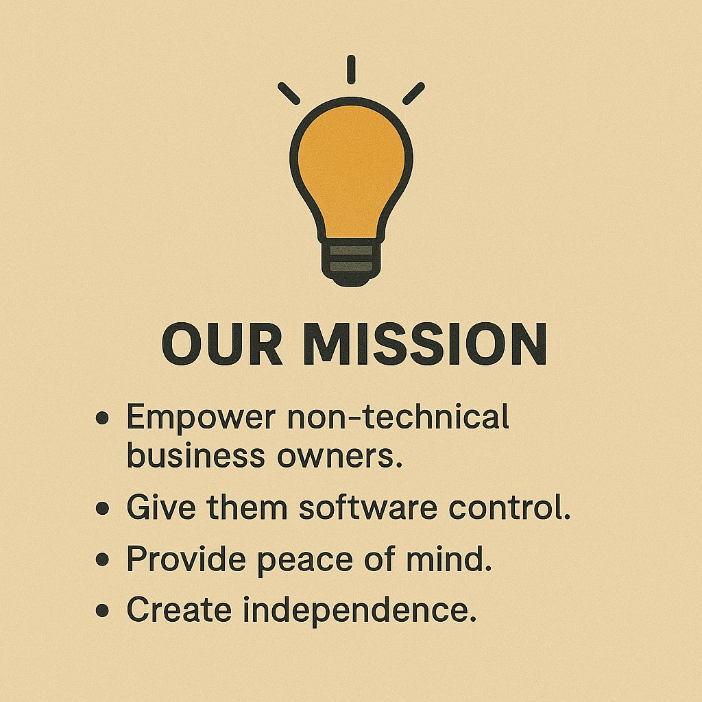 rebootrollback's tweet image. Our mission:
Empower non-technical business owners.
Give them software control.
Provide peace of mind.
Create independence.

Join 100+ businesses taking control this quarter.

Free assessment: calendar.app.google/KXGw1MF2HxuaCf…

#BusinessEmpowerment #SoftwareControl