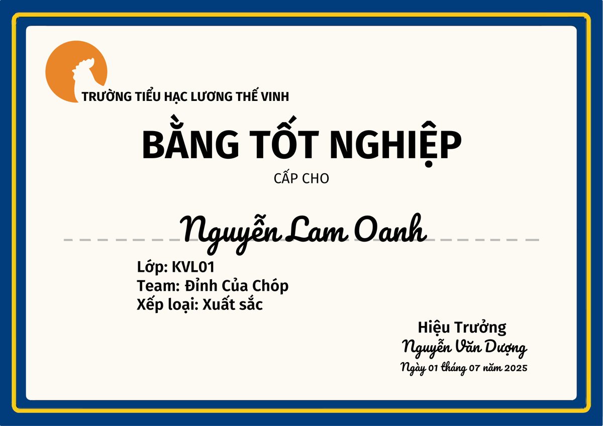 Lớp KVL01 đã chính thức bế giảng và tốt nghiệp!

Một hành trình học tập đầy cảm xúc đã khép lại – và hôm nay, cho phép Oanh được tự chúc mừng chính mình vì đã hoàn thành trọn vẹn khóa học này! 🎓✨

Chúc mừng Team Đỉnh Của Chóp – tập thể dễ thương, gắn bó